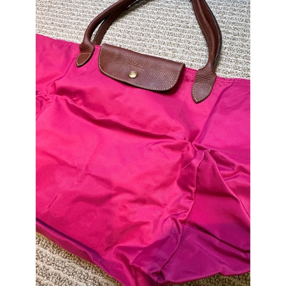 Longchamp Le Pliage Neo Tote Bag Hot Pink Nylon Leather Trim - Picture 7 of 10